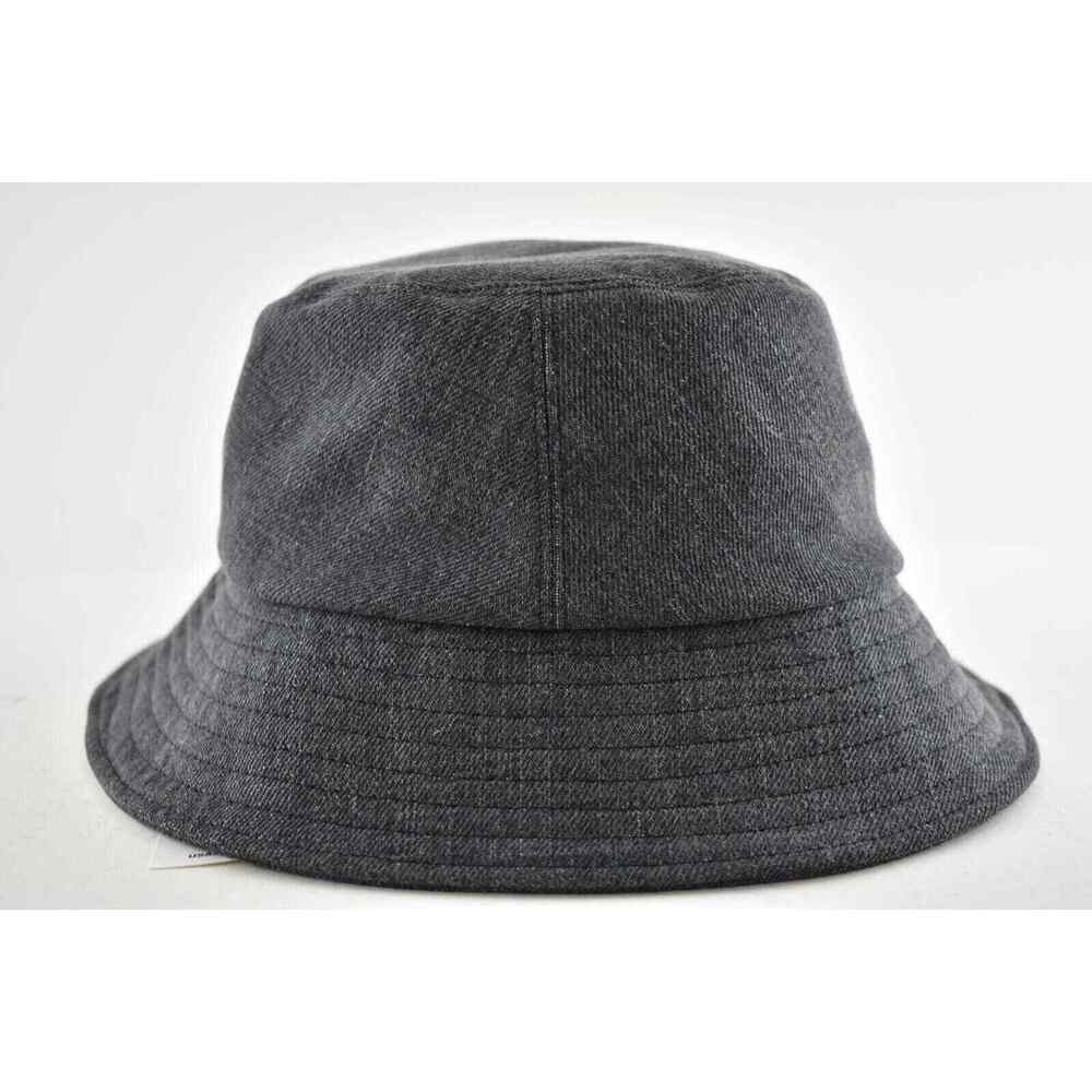 Chanel 22P Black Denim Crystal Sequin CC Logo Sun Cloche Bucket Hat Medium M - Picture 5 of 8